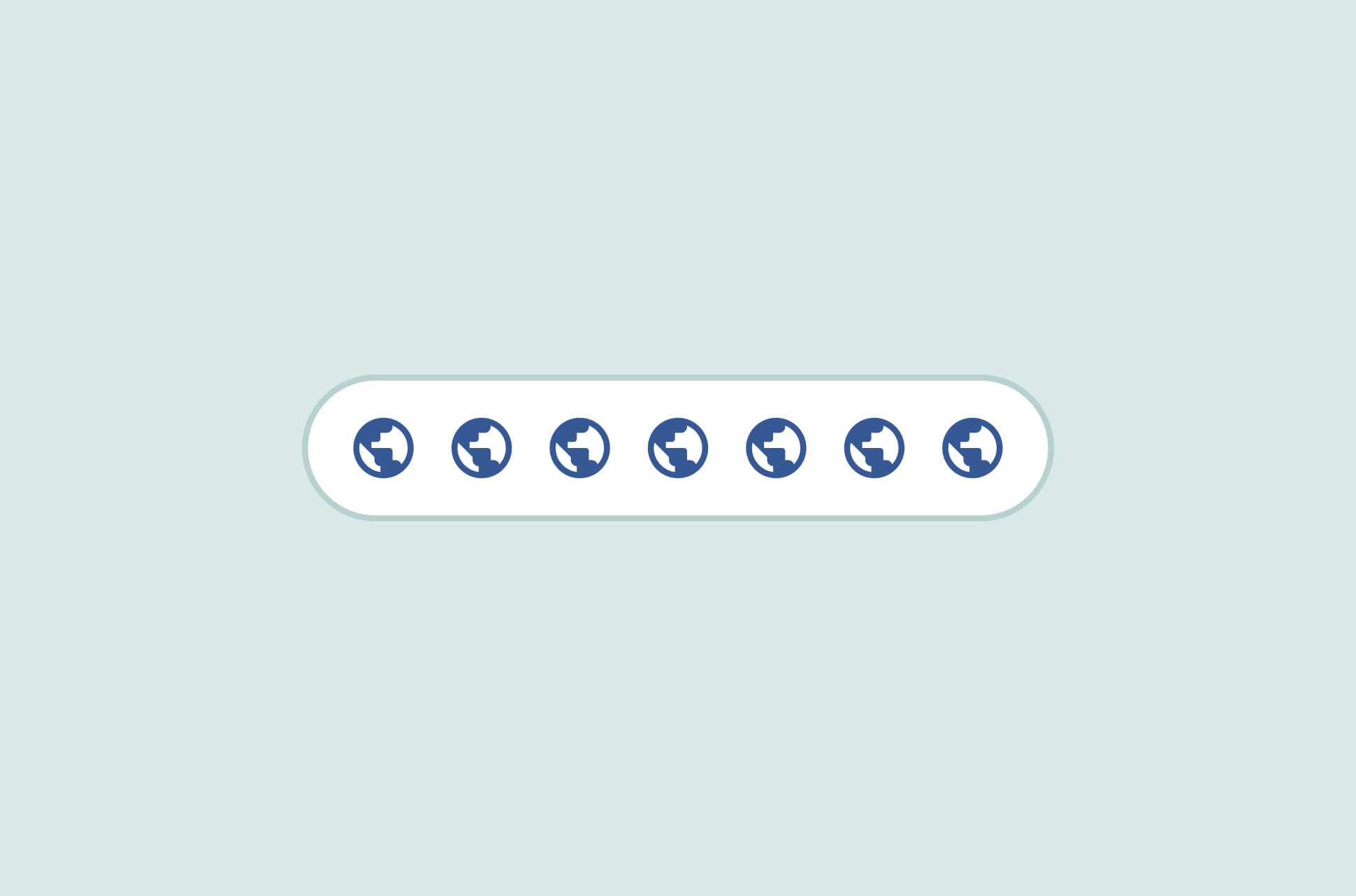 A password made up of globes.