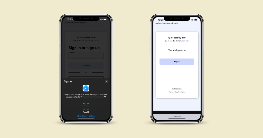 How to sign in with passkey