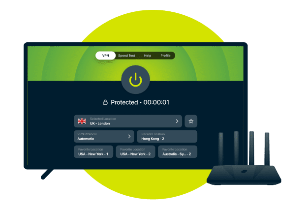 Connect your Apple TV Connect your Apple TV to your Fortify router, then choose a VPN server in your settings.