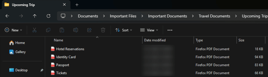 Consolidating similar files together in Windows.