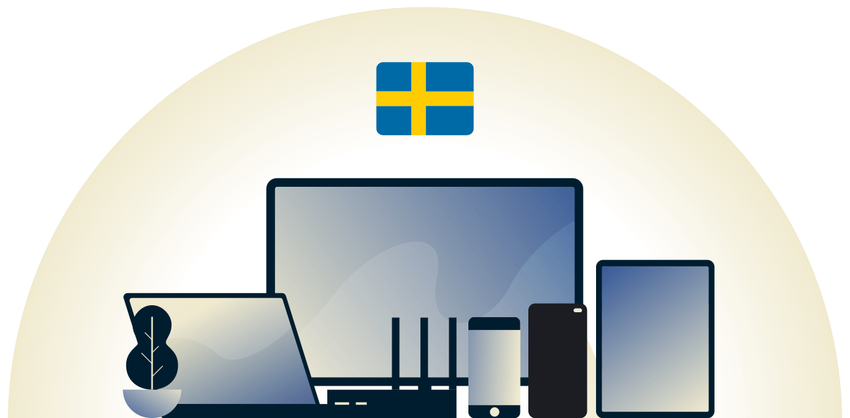 Sweden VPN protecting a variety of devices.