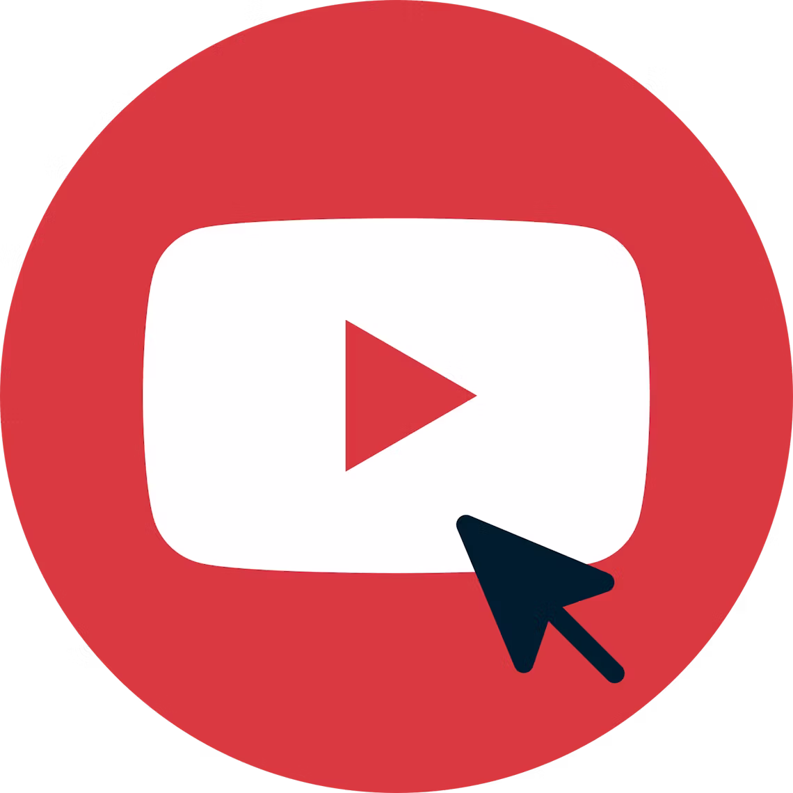 Kursor nad przyciskiem Subskrybuj YouTube