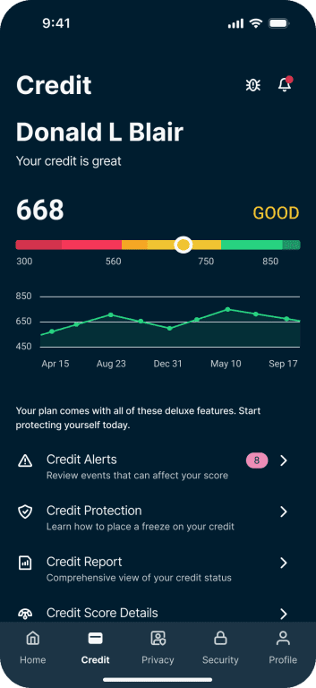 Credit Tab