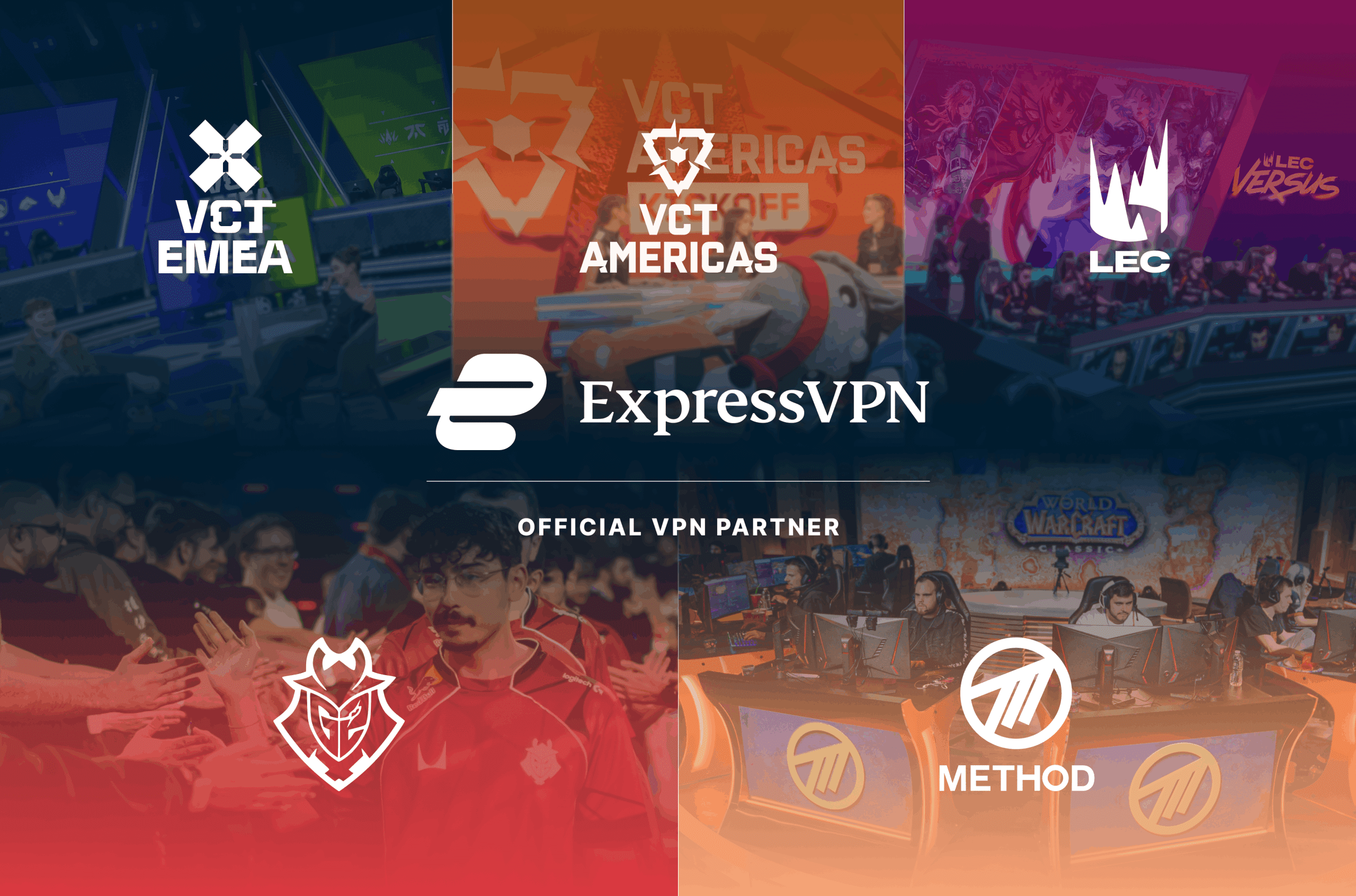 Tiles of ExpressVPN gaming and eSports partners